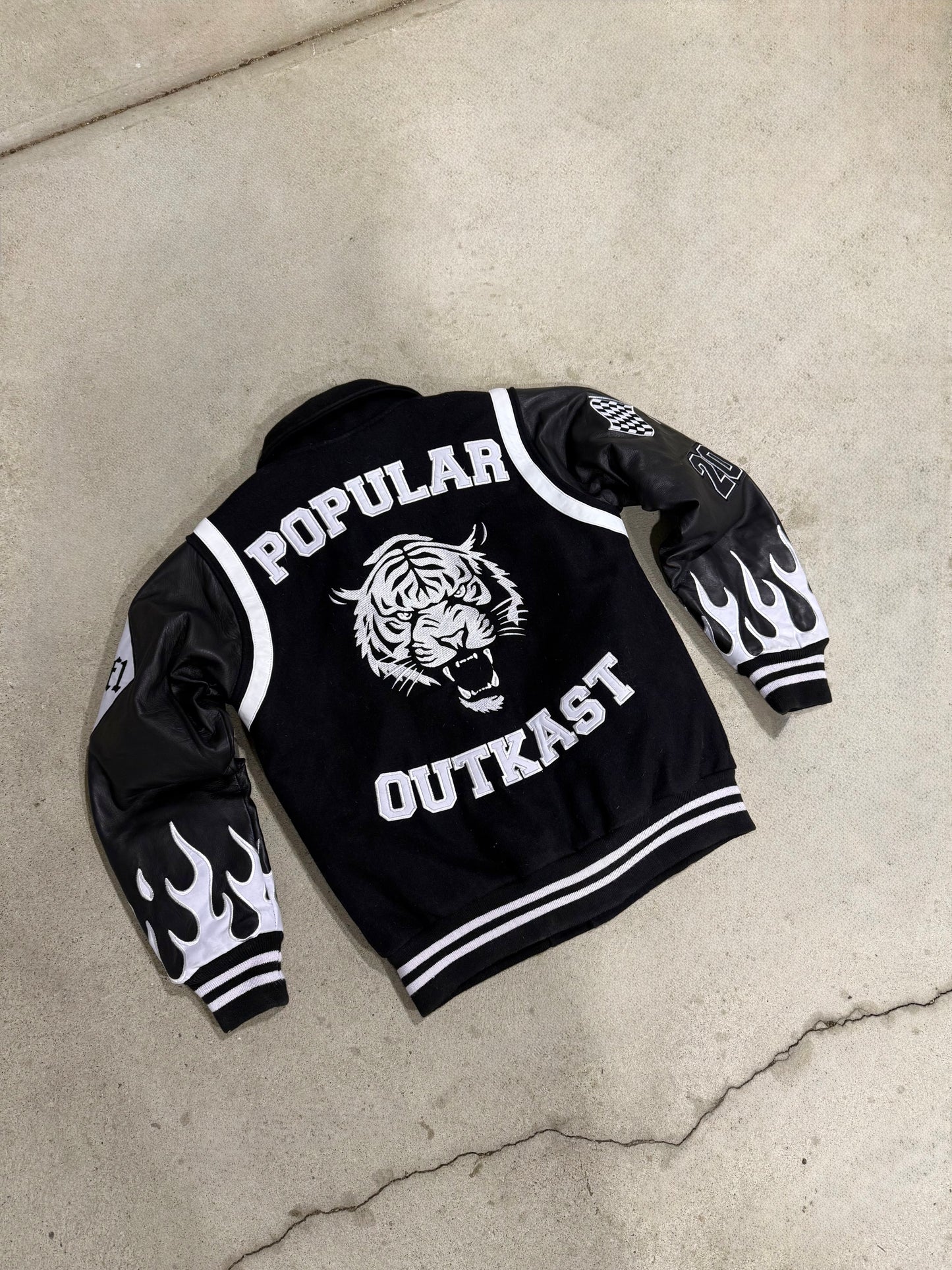 Popular OutKast ”Black & White” Varsity Jacket