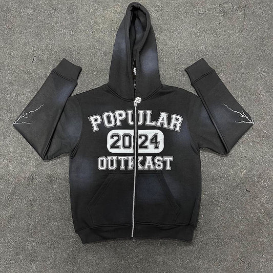 Popular OutKast “ Black 2024 “ Zip Up Hoodie