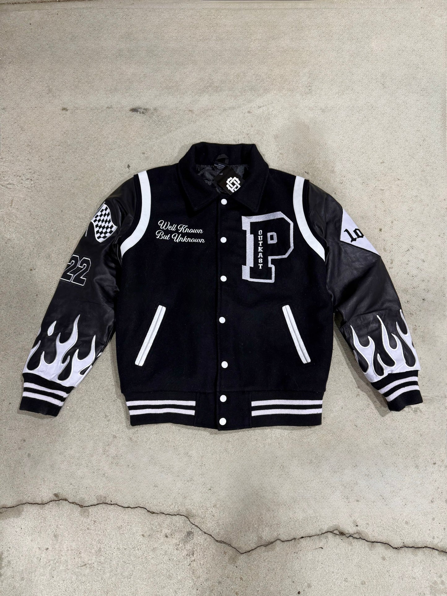 Popular OutKast ”Black & White” Varsity Jacket