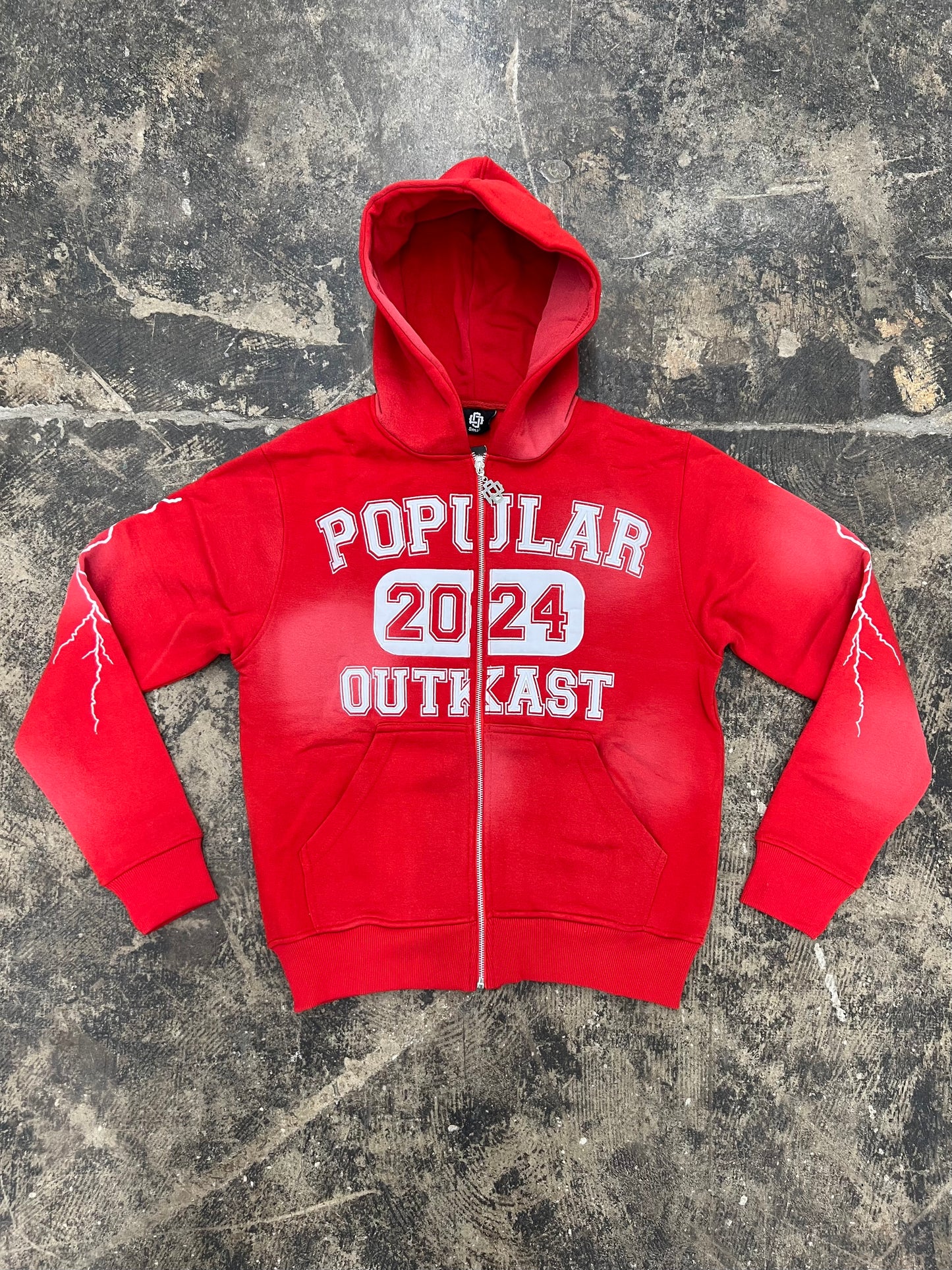 Popular OutKast “ Fire Red” Zip Up Hoodie