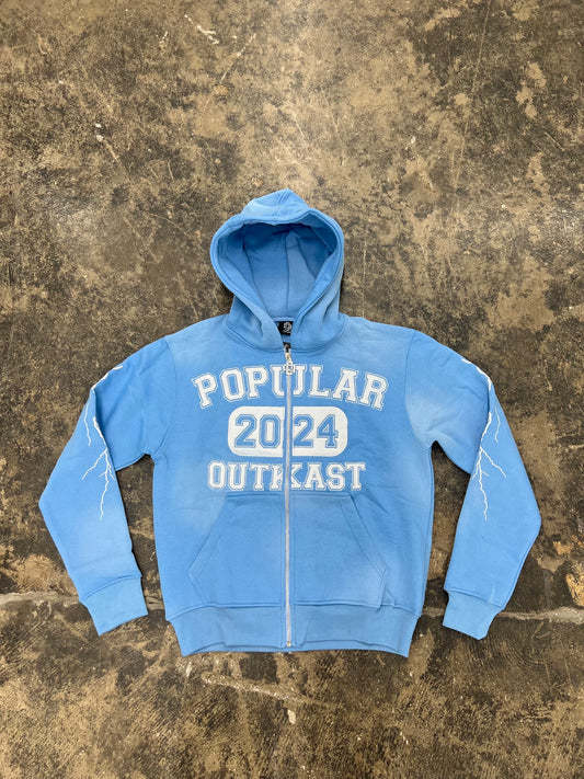 Popular OutKast “ Powder Blue 2024 “ Zip Up Hoodie