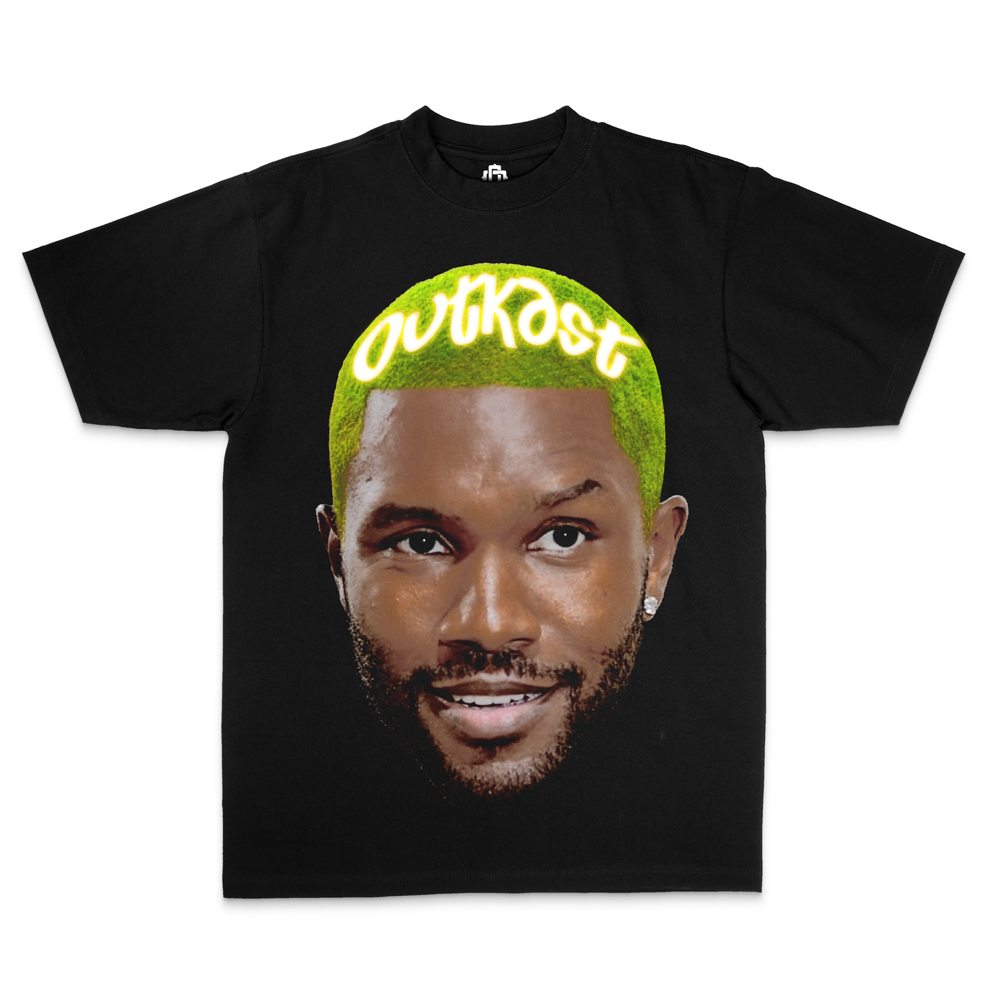 Frank Ocean Green “White Glow" Front Only - Black Edition Tee