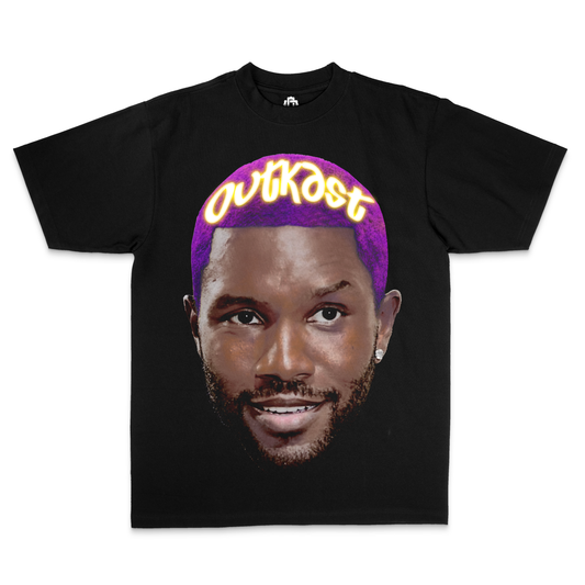 "Frank Ocean Purple White Letters" Black Tee