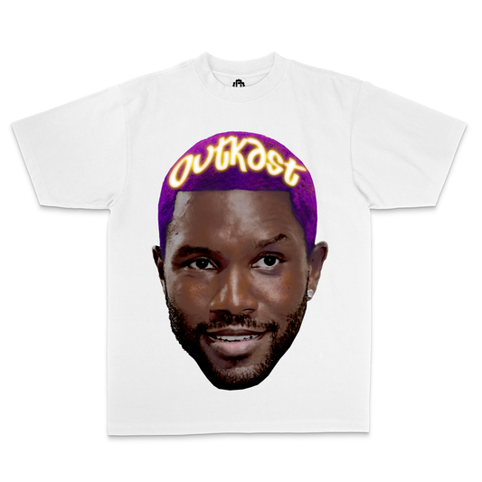 "Frank Ocean Purple White Letters" White Tee