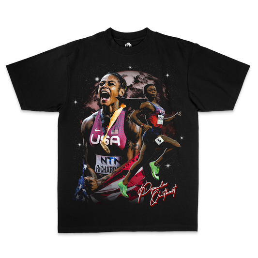 Sha’Carri Richardson “Catch Me If You Can" Black EditionTee